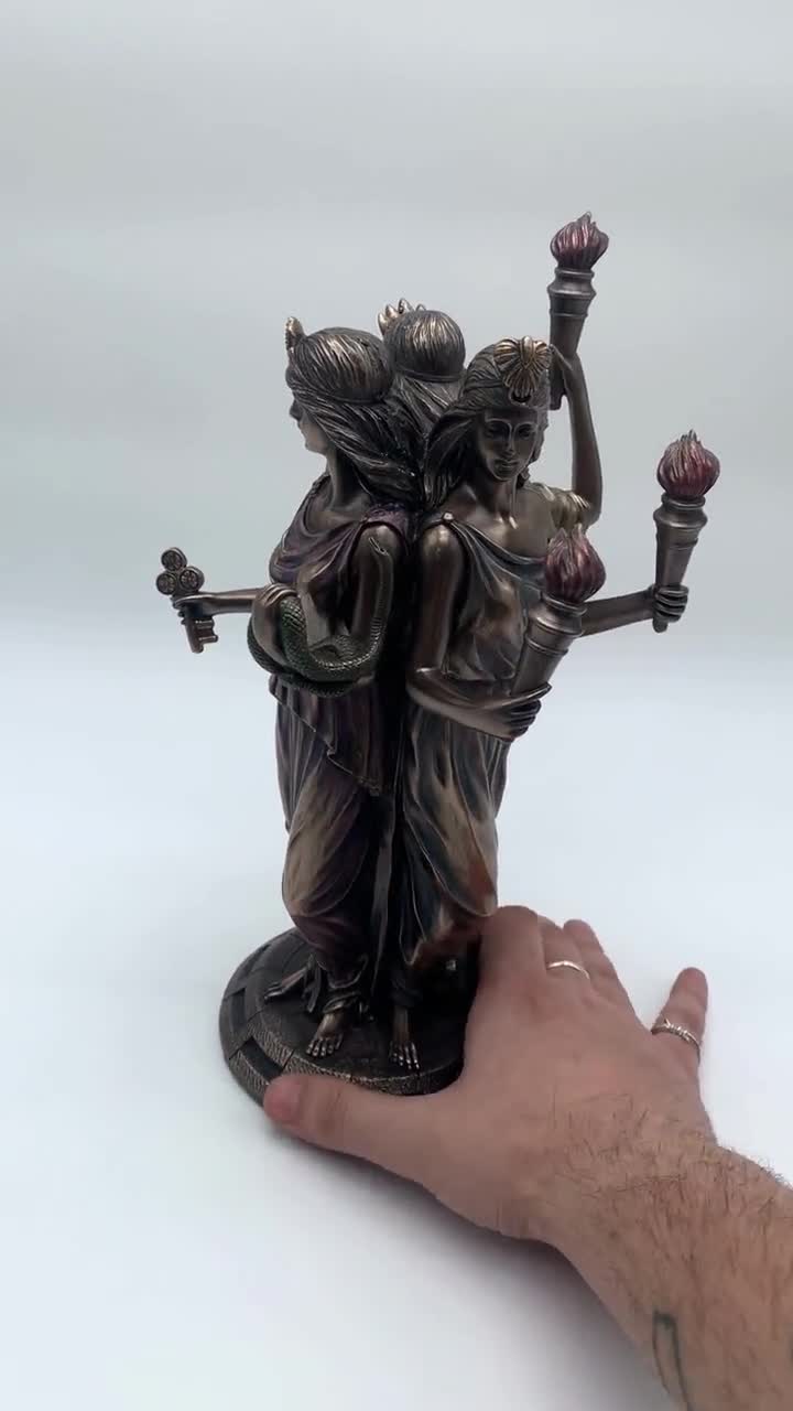 ヘカテ三女神像：ブロンズ仕上げギリシャ祭壇装飾（8.2インチ） - Etsy