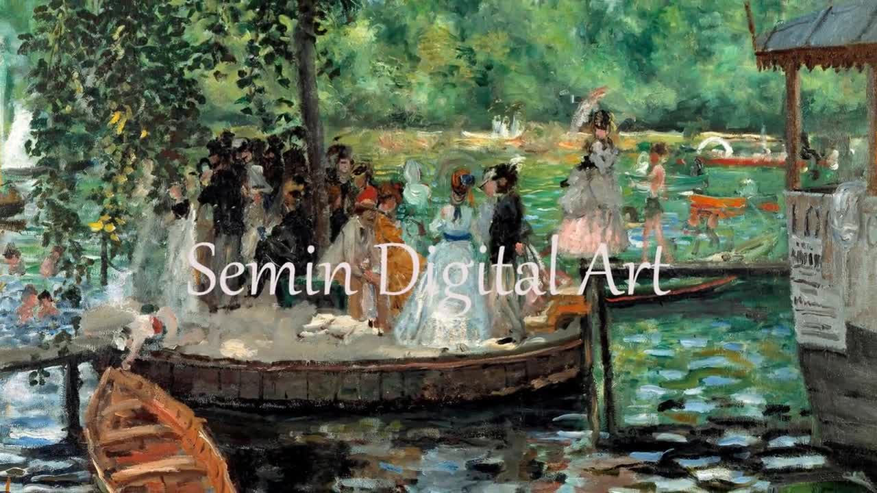 ルノワール「ラ・グルヌイエール」版画：フランス印象派の風景画