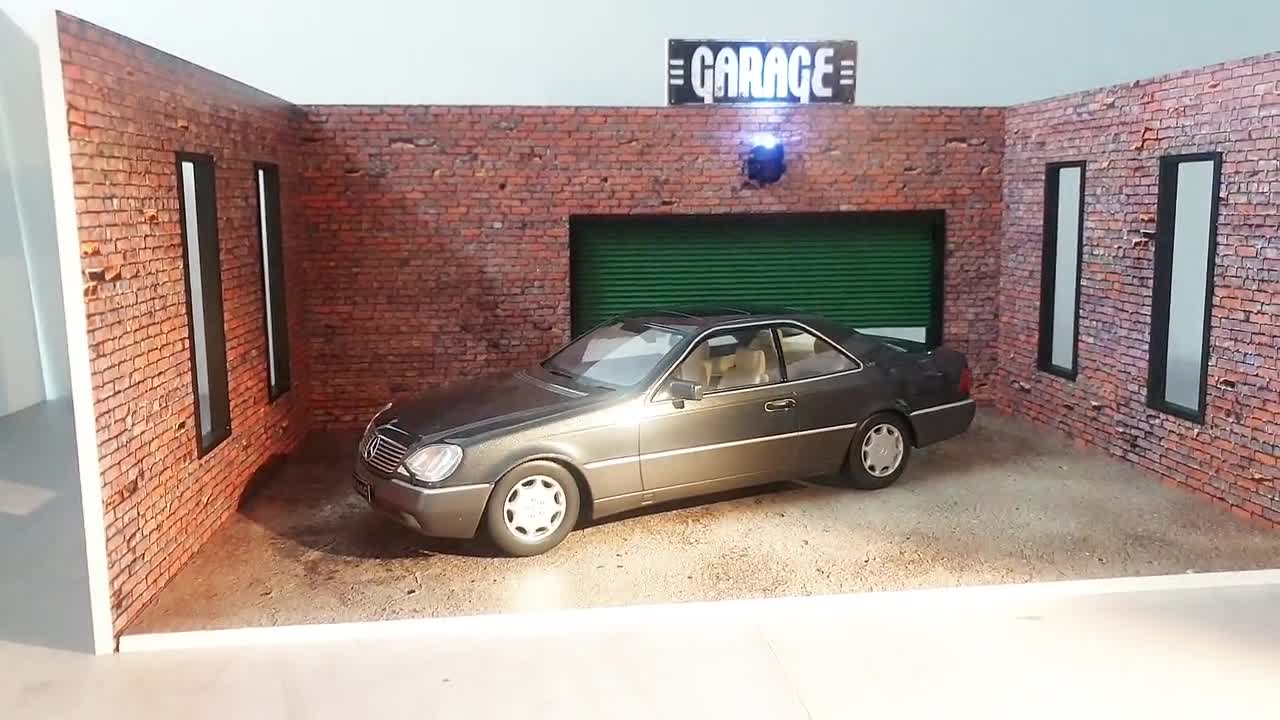 レンガガレージ 1:18スケール ジオラマキット モデルカーディスプレイ