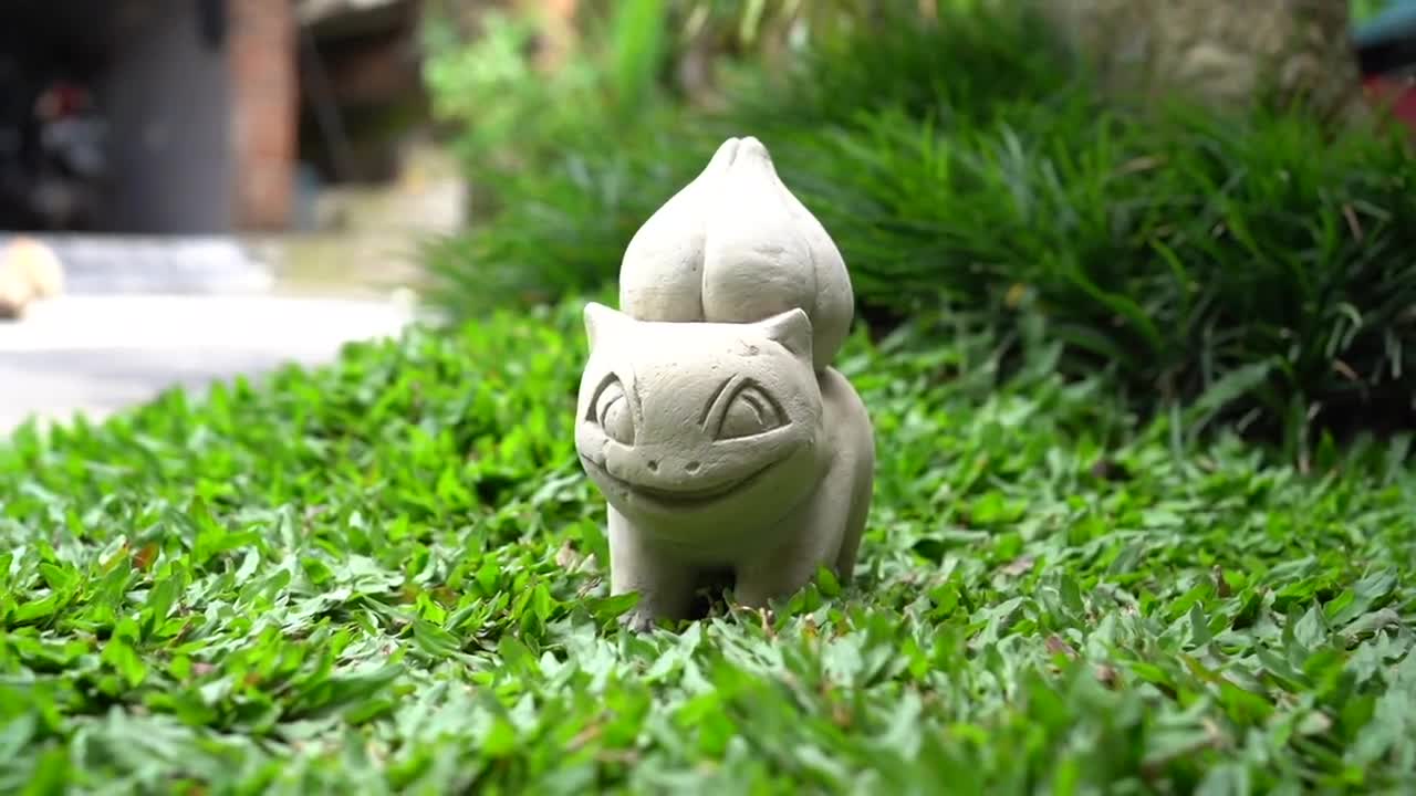 Bulba saur ポケモン 8インチ / 20 cm、石彫り、ポケモンの置物
