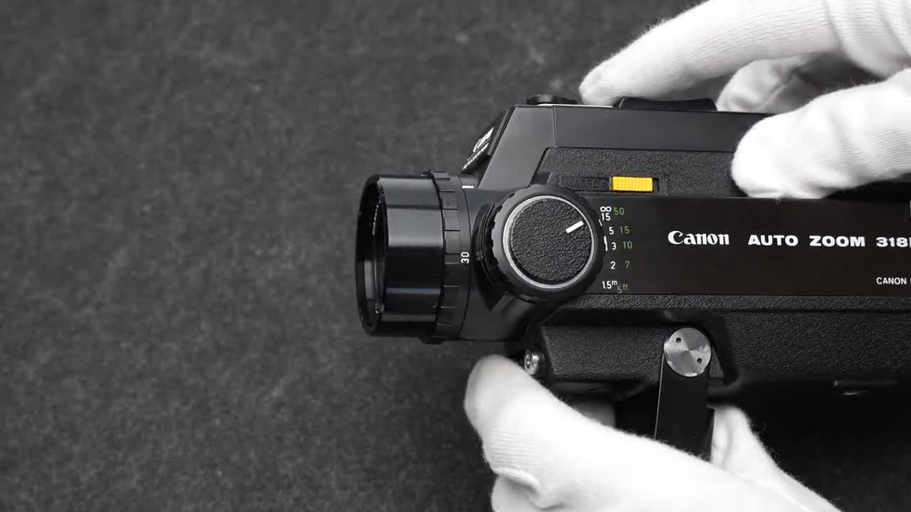 Canon Auto Zoom 318M Super 8 Camera, Rare Black Version, F/1.8