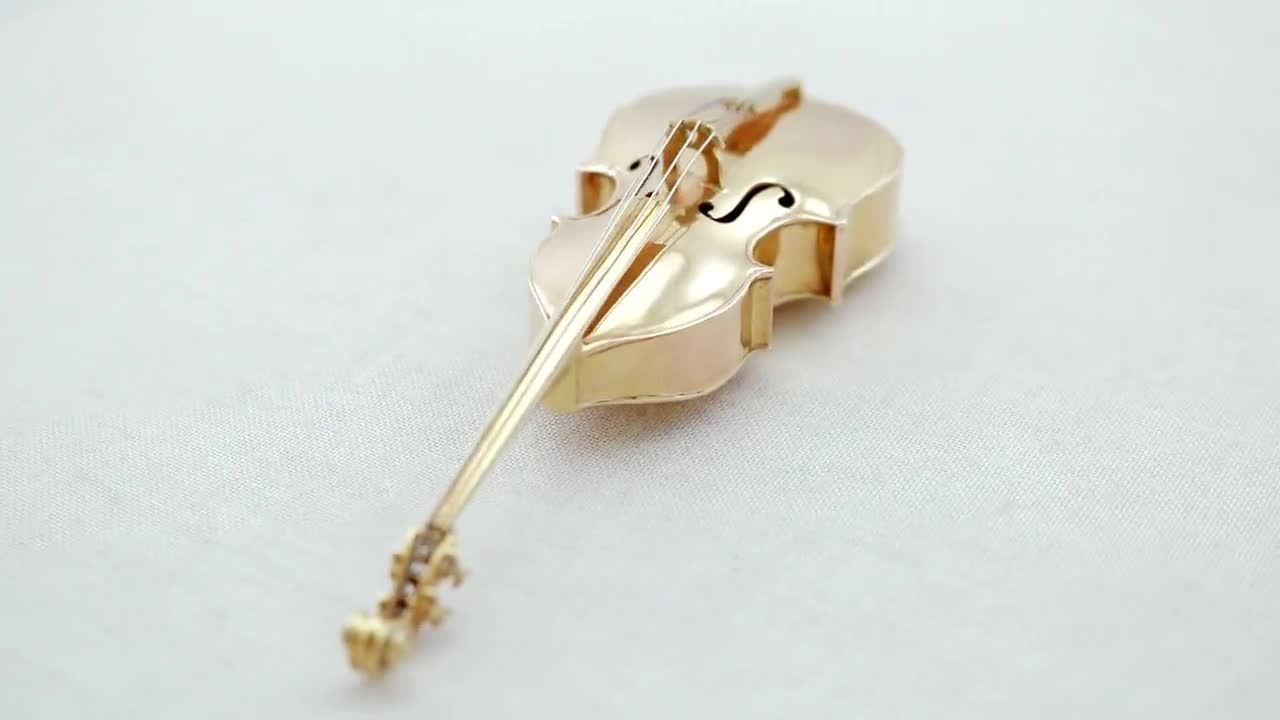 アンティーク フランス製 18K イエローゴールド コントラバス モデル