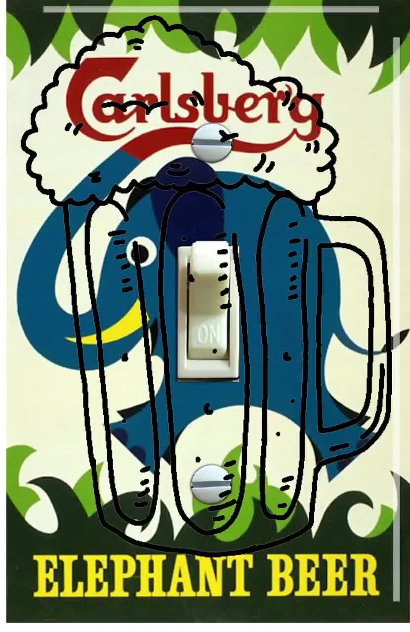 カールスバーグ エレファントビール ヴィンテージポスター、装飾用