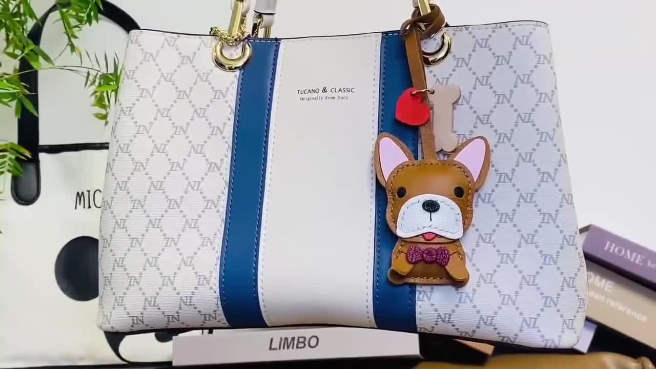 French Bulldog Bag Charm,leather Bag Charm,cute French Bulldog