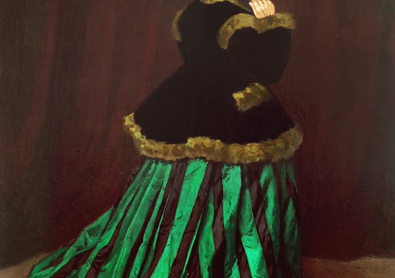 Claude Monet - Camille the Woman in the Green Dress (1866)