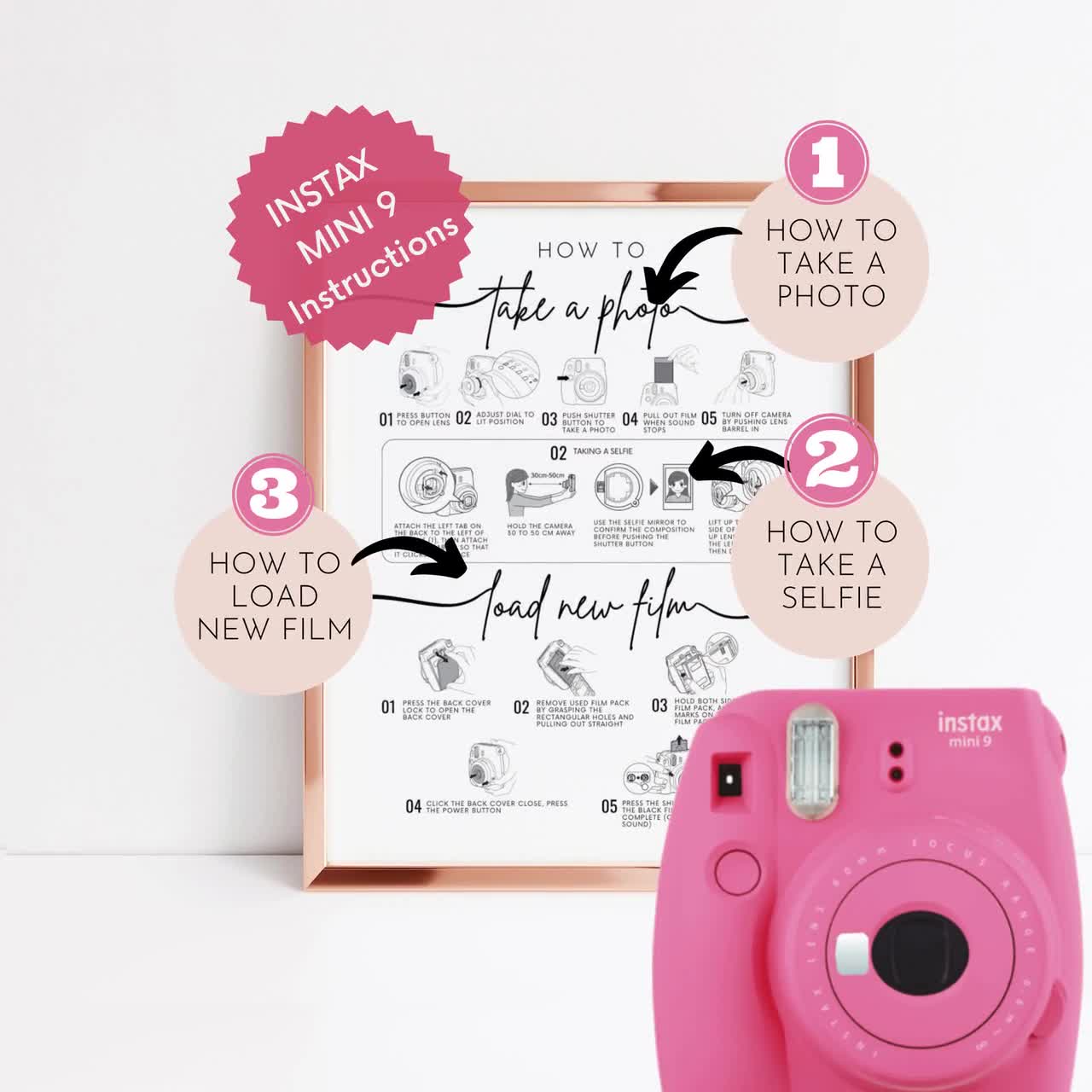 Instax 説明書 Mini 9 ポラロイド説明書、写真の撮り方、フォトブース