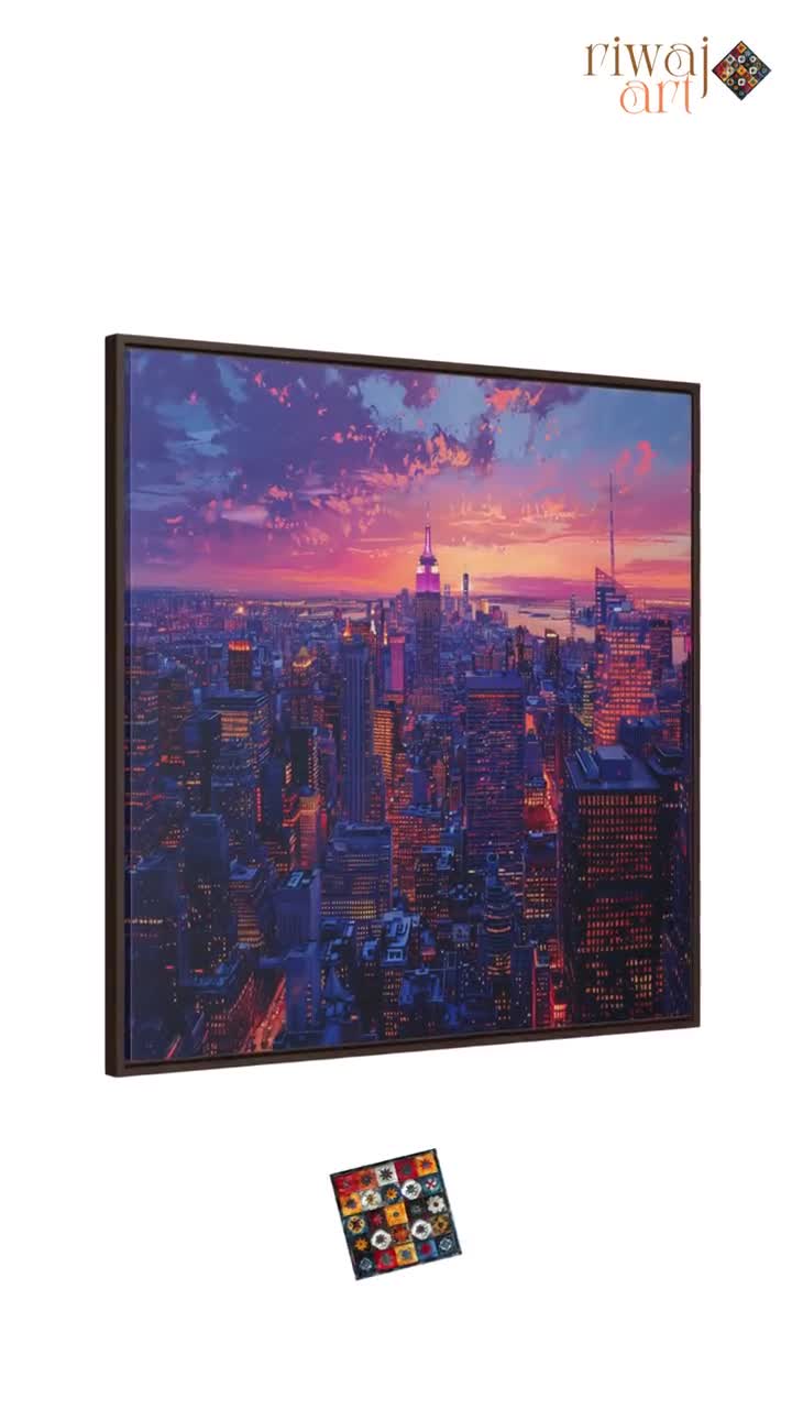 Newyork City Manhattan Wall Art Print - Gallery Canvas Wraps
