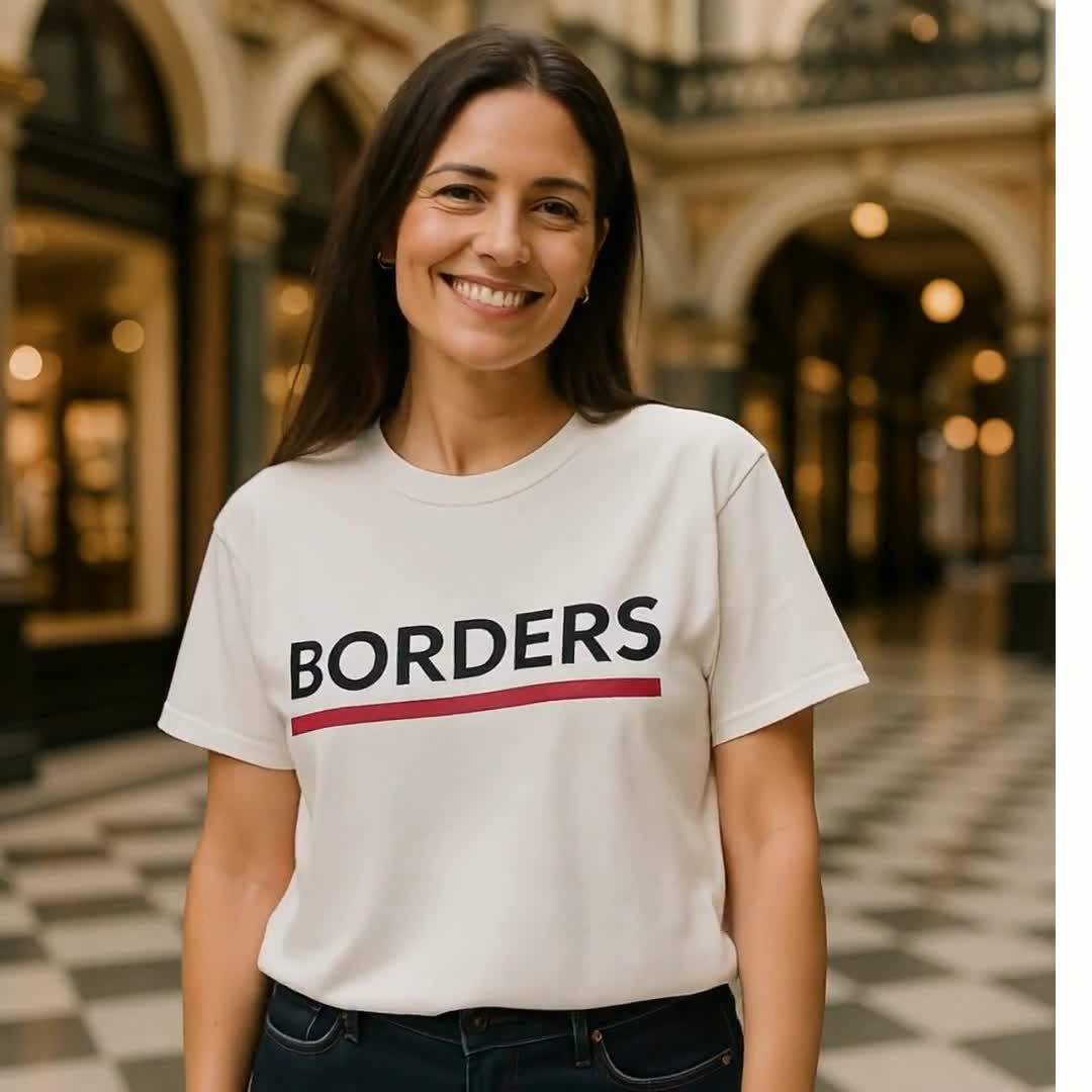 Borders Books Music Bookstore T-shirt - Etsy