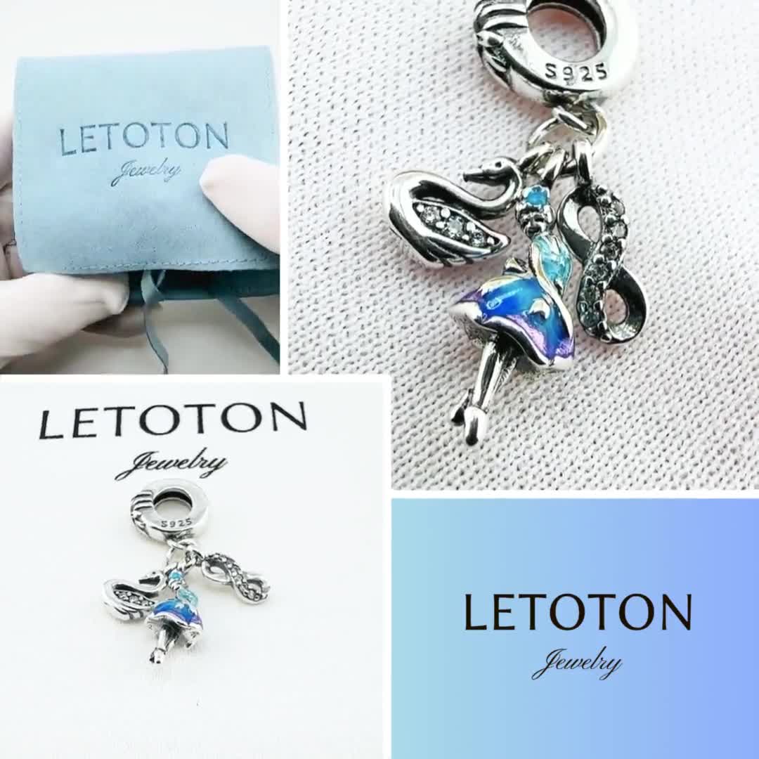 白鳥の湖のバレリーナのチャーム（パンドラのチャームブレスレットに