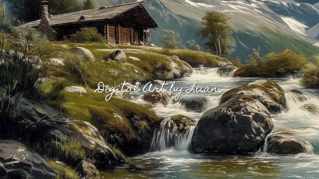 マッターホルンの絵画：スイスアルプスのヴィンテージ風景画（デジタル
