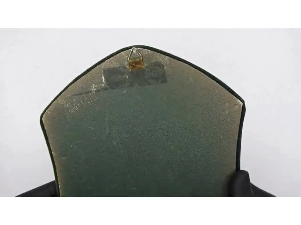 ビンテージ天使の壁掛けプラ－ク 1950年代の天使のレリーフ壁掛け｜銅色の立体的な翼のある天使像、緑の