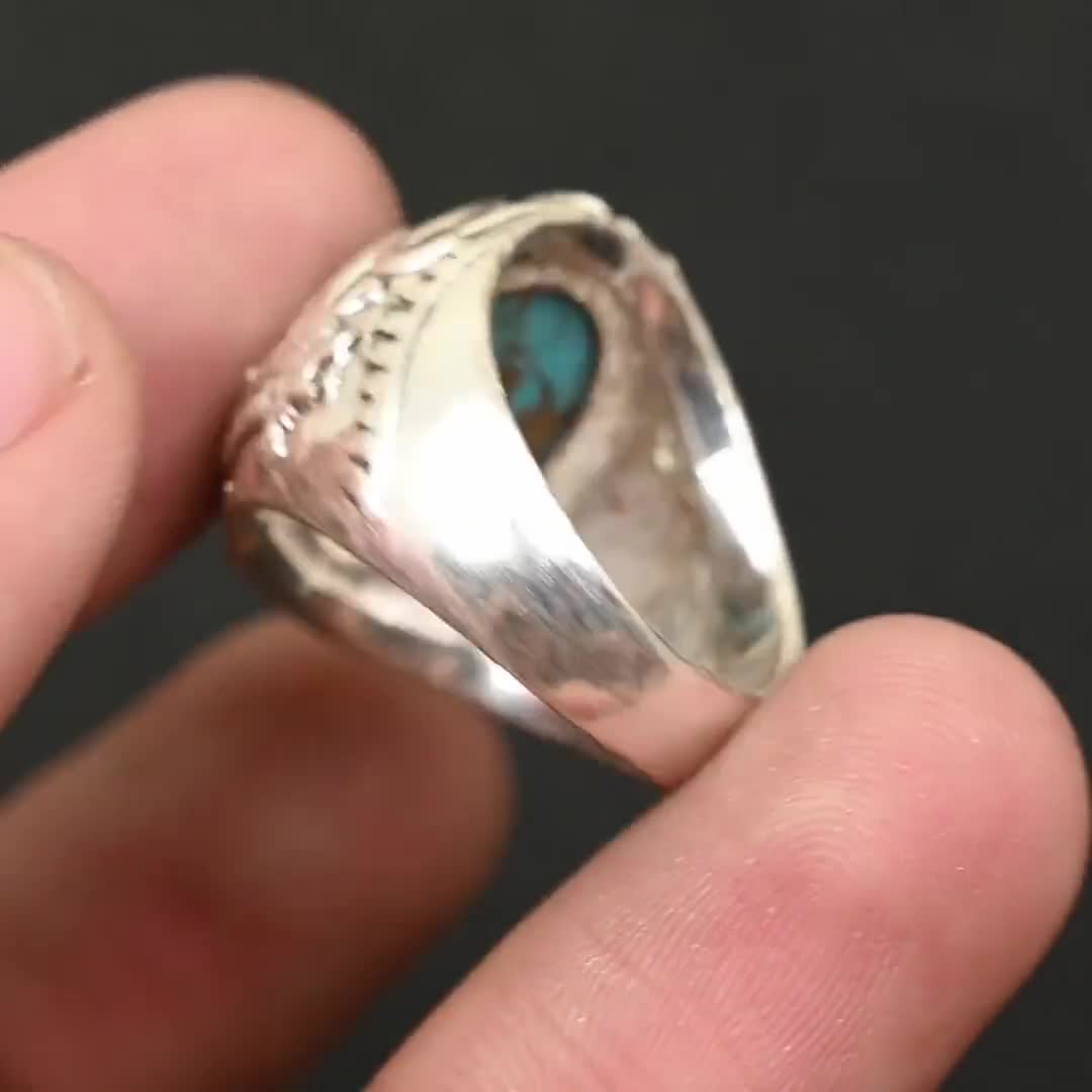 本物のブルーコッパーターコイズ、925スターリングシルバー