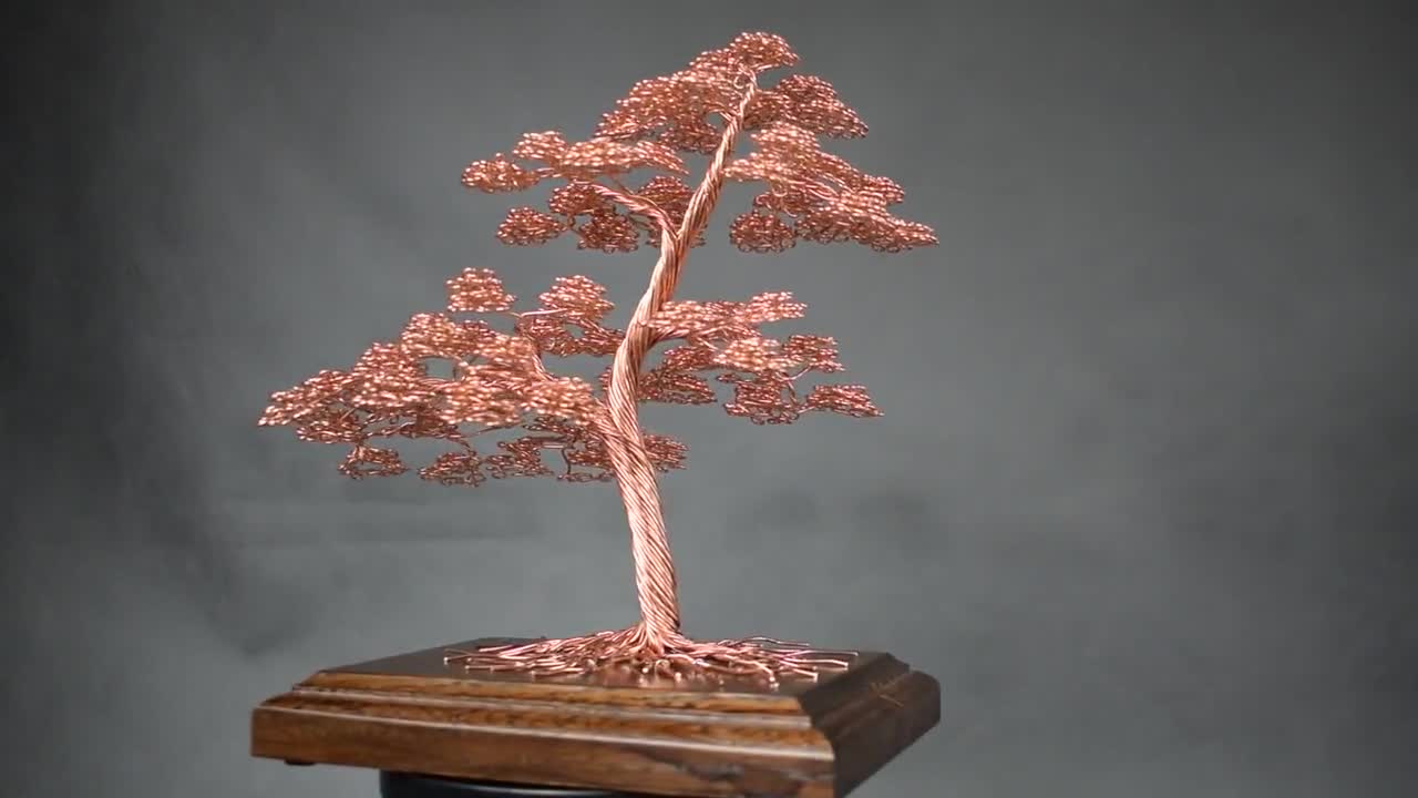 彫刻された銅線の盆栽：禅庭の瞑想の装飾 - Etsy 日本