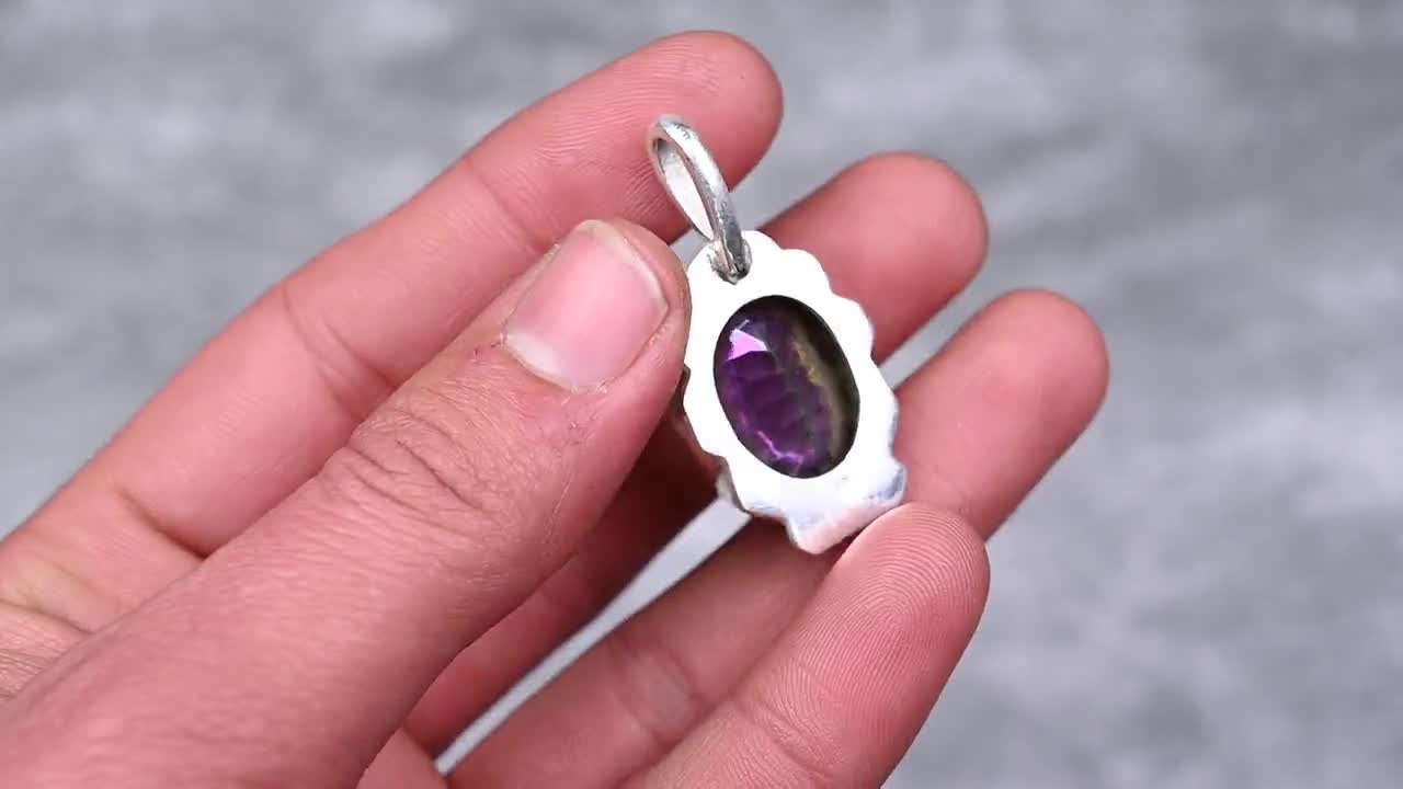 ミスティック トパーズ ペンダント 925 スターリングシルバー