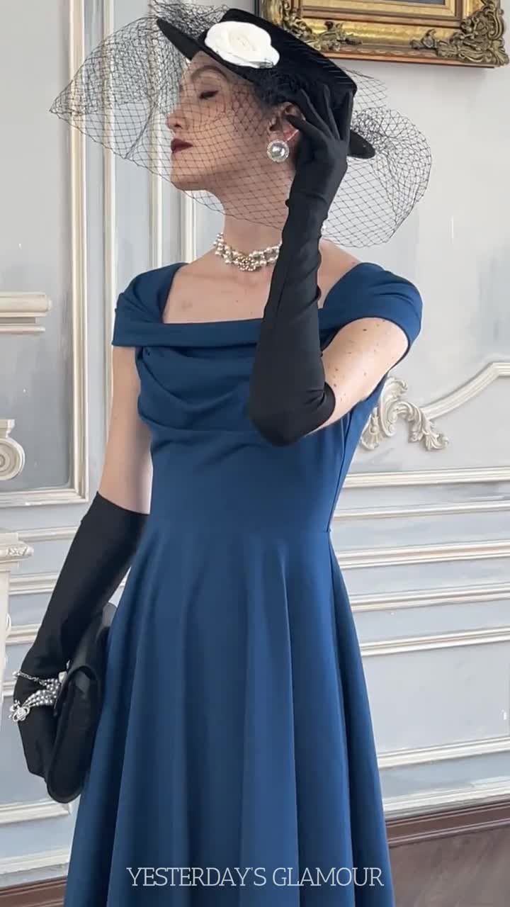 deb semi formal dresses Deborah Stylish Square Draped Neck A-Line Dress a line dress designs