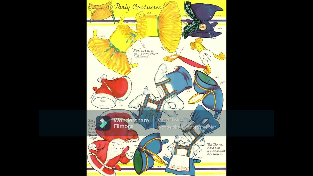 Dolls We Love, Vintage Paper Doll Book, 1936, 12 Pages, Kids, PDF