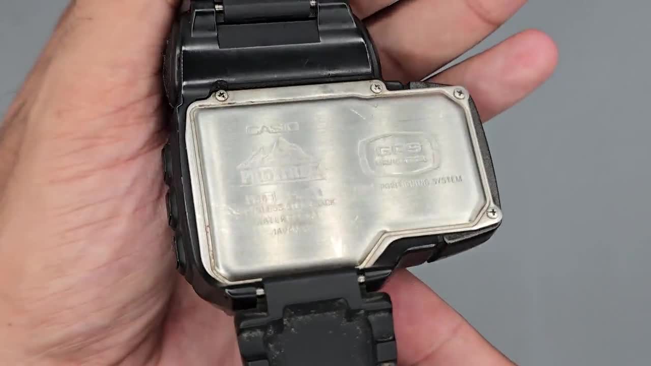 Casio Pro Trek PRT-1GPJ GPS Navigation Digital Watch 1999 Vintage