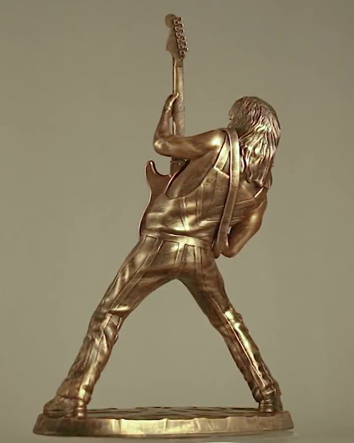 EDDIE VAN HALEN　置物　額　ピック　アート　インテリア　オブジェ Statue of Eddie Van Halen (EVH), Legendary Rock-star Guitarist