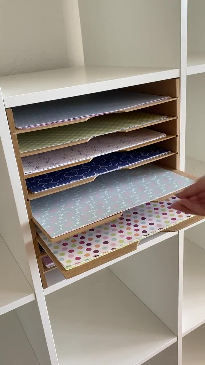 IKEA Kallax shelf insert for scrapbooking and more / Kallax shelf / document storage for Kallax shelf / compartment divider 9 compartments