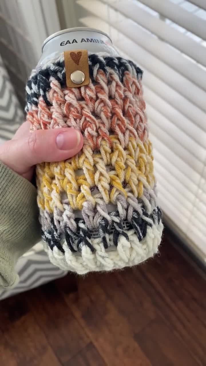 Handmade Energy Drink Cozy | Crochet Craft Beer Can Holder | Beer