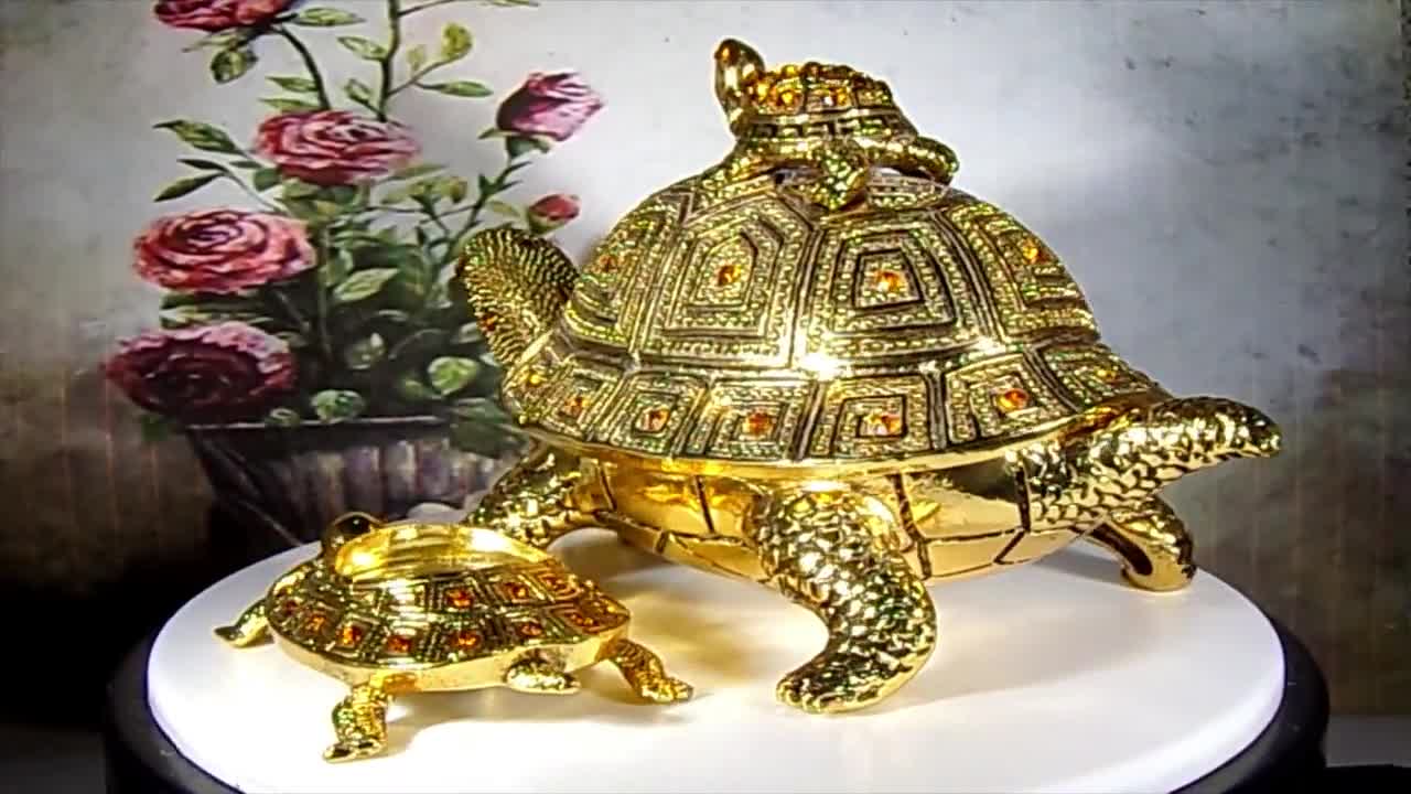 Bombay Company Brass Turtle Desk Set: Paperweight, Letter Opener