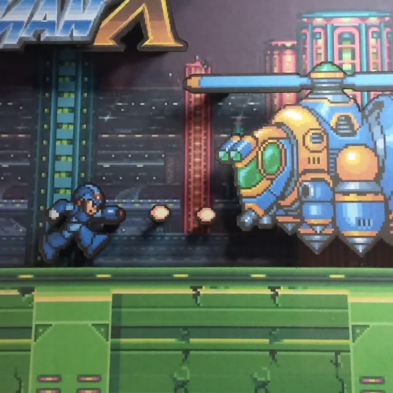 Megaman X Pixel Art Shadow Box - Handmade - 3D Layered - Framed - Etsy