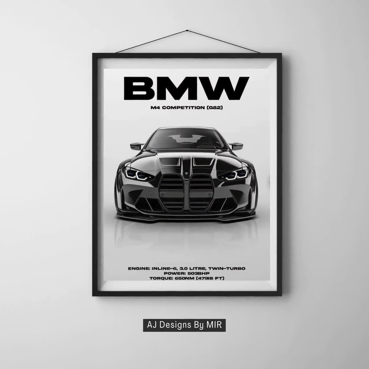 BMW M4 Competition Print: Garage & Man Cave Sports Car Art