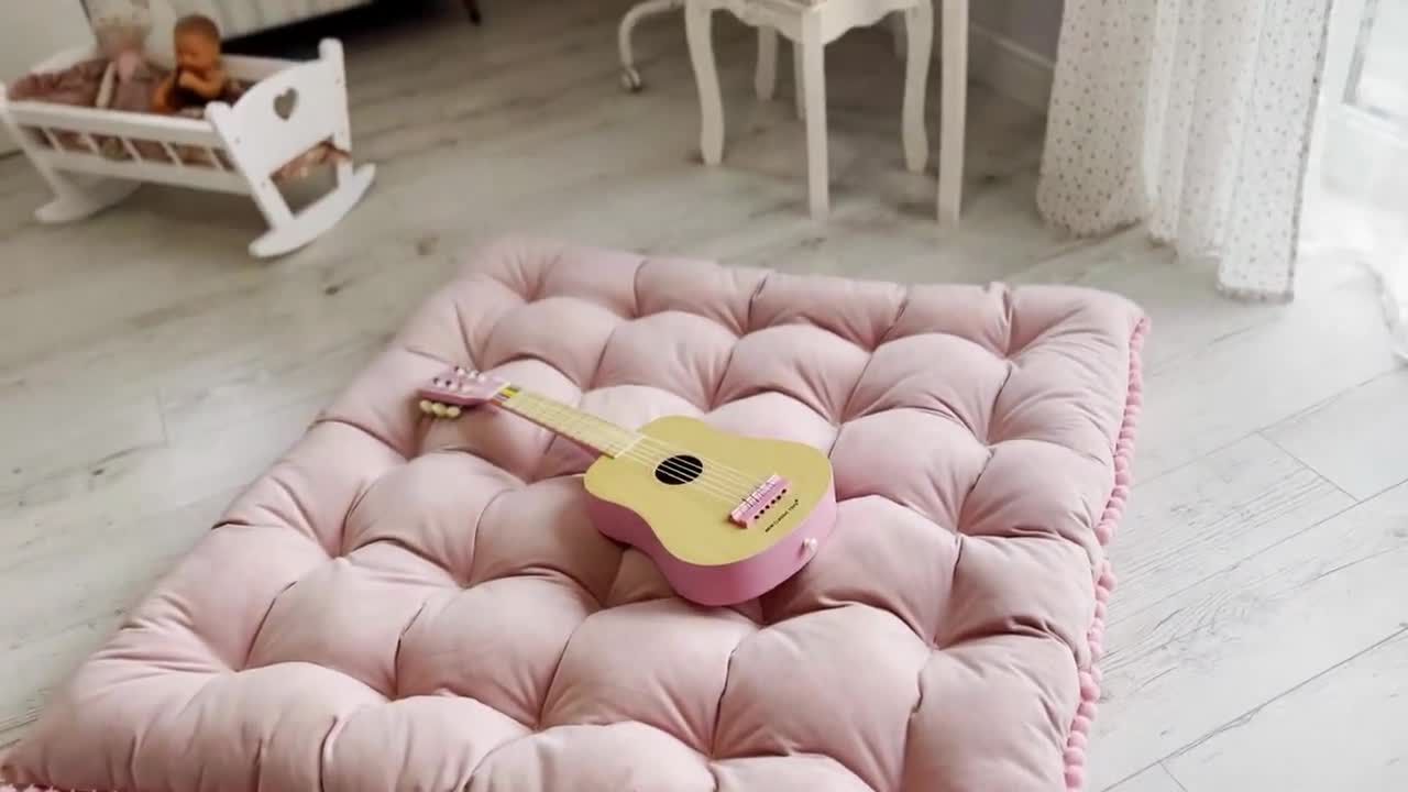 Floor Seating Velvet Cushion - Custom Floor Pillow - Reading Nook