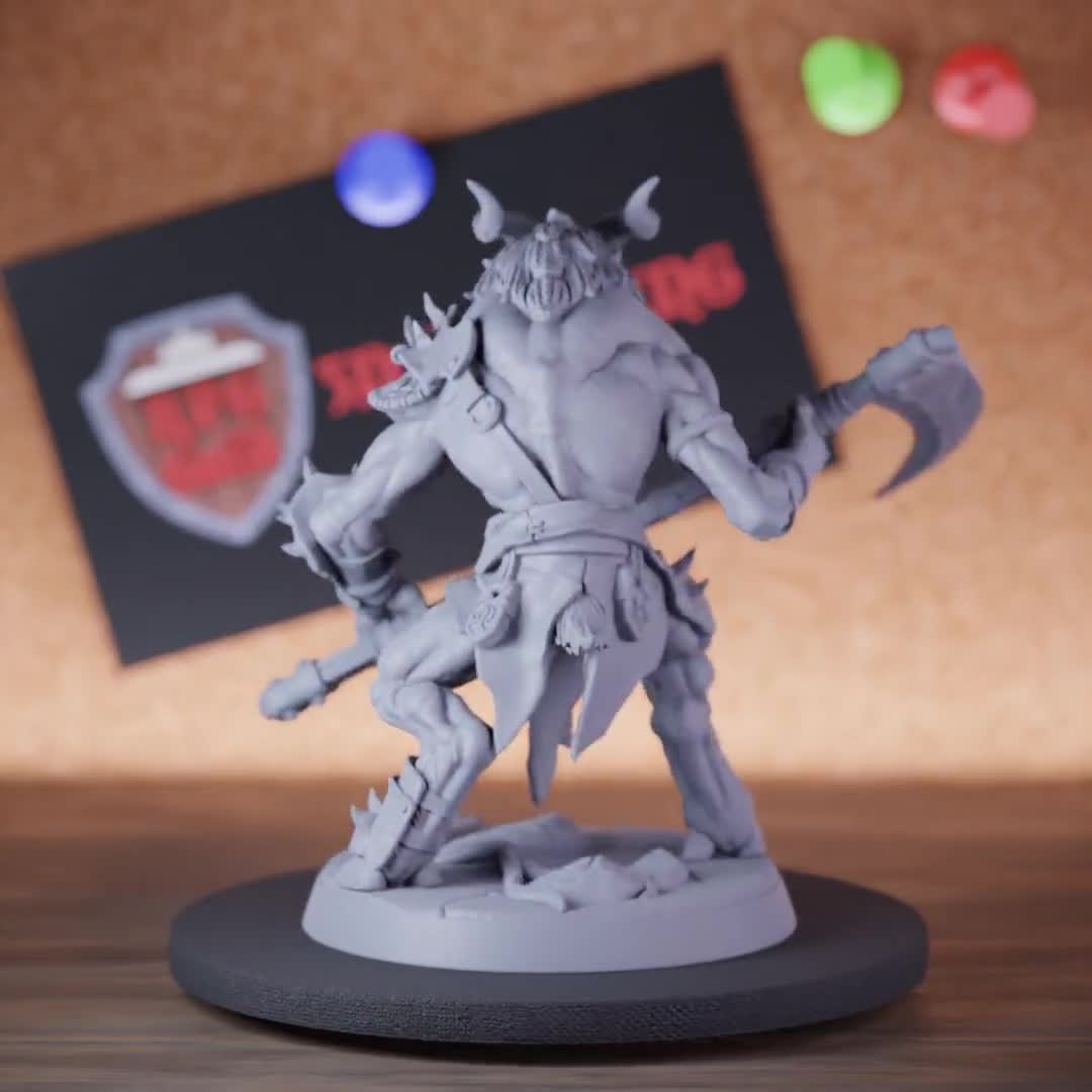 Gabor Scythe Fighter Geitlan Miniature for Dungeons and Dragons