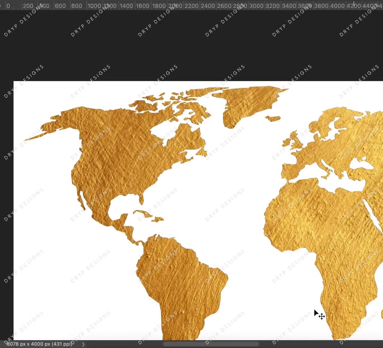 ゴールドの世界地図 PNG グラフィック - ゴールドのテクスチャの世界