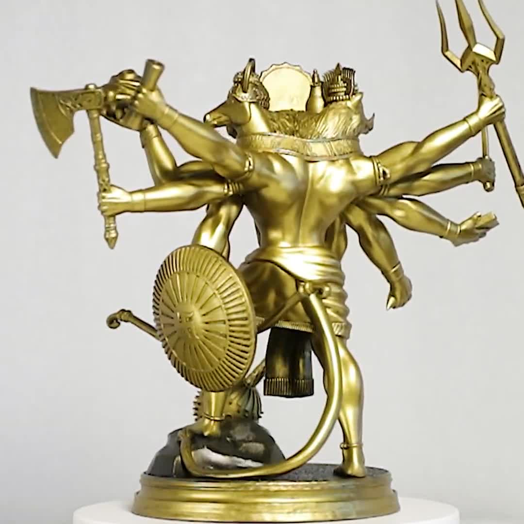 Lord Panchamukhi Hanuman Statue, 5-faced Form of Hanuman (handmade