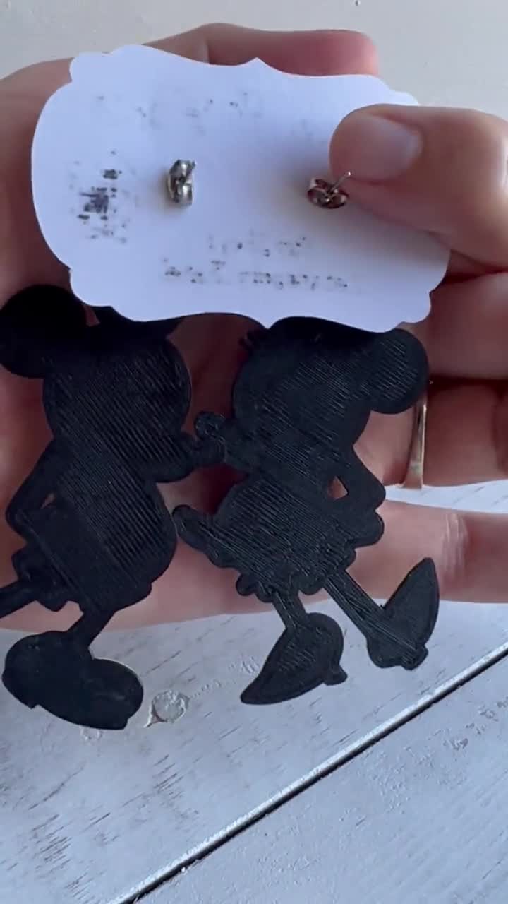 3Dプリントのクラシックなミッキーとミニーの全身ピアス | ミッキー