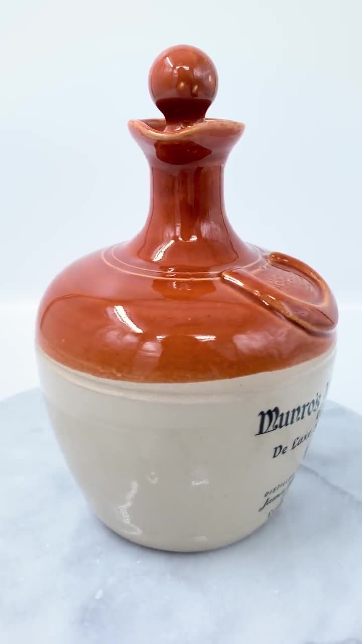Vintage Munro's King of Kings Scotch Whiskey 1960's Ceramic Jar