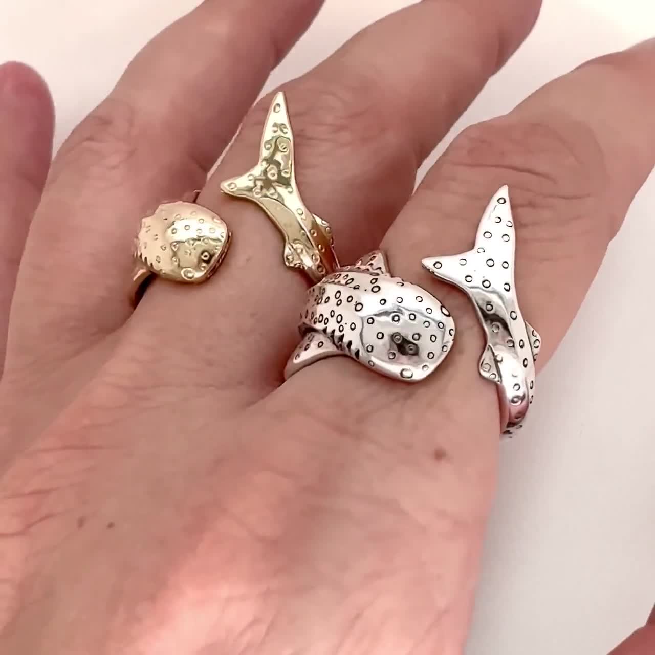 Whale Shark Ring #096 - Whale Shark Lover Gift, Whale Shark