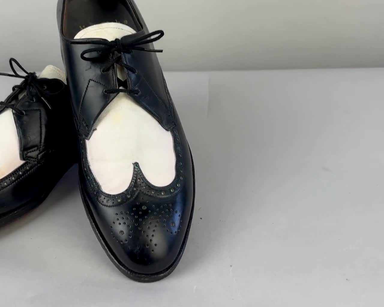 1950s the Spectator Special Shoes | Vintage 50s Two Tone Black and