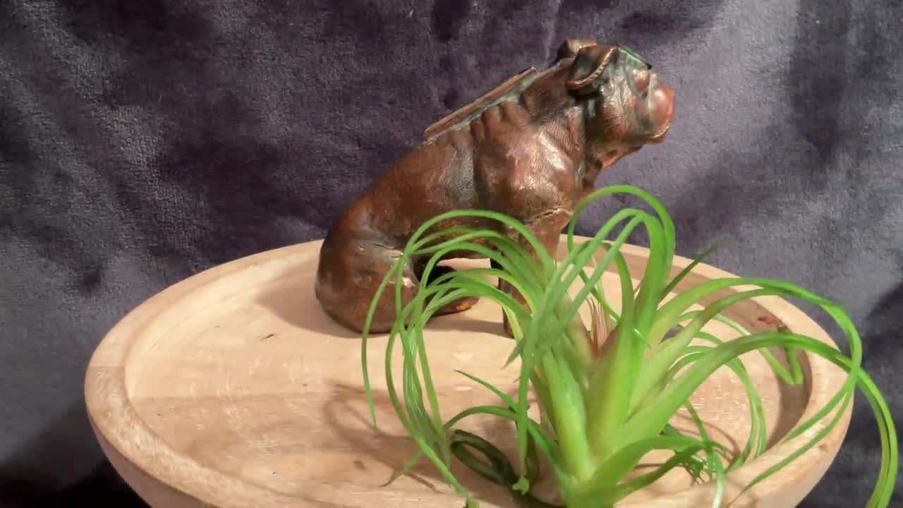 RARE - 1930's Ronson Art Metalworks English Bulldog Table Lighter