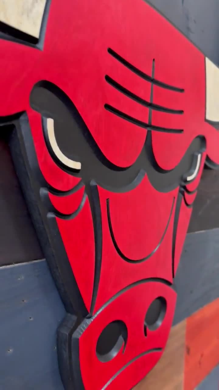 Chicago Bulls 3D Wooden Sign - Etsy