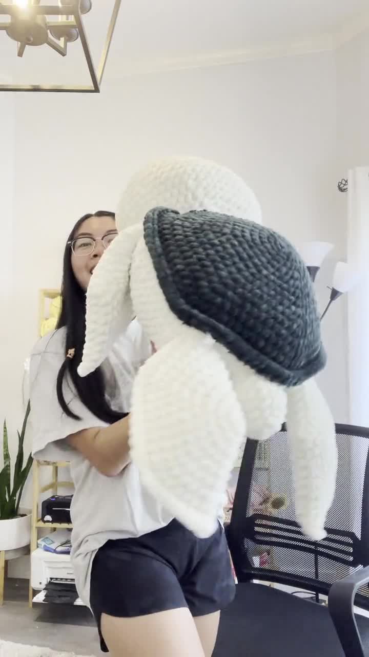 オーダー★あみぐるみ かぎ針編みジャンボタートル（人間サイズ）パターンPDFダウンロード