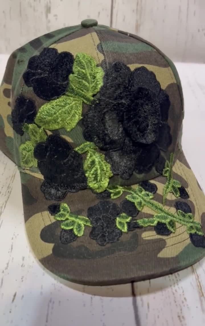 Flower 3D Lace Camouflage Hat, Women's Camo Cap - Etsy