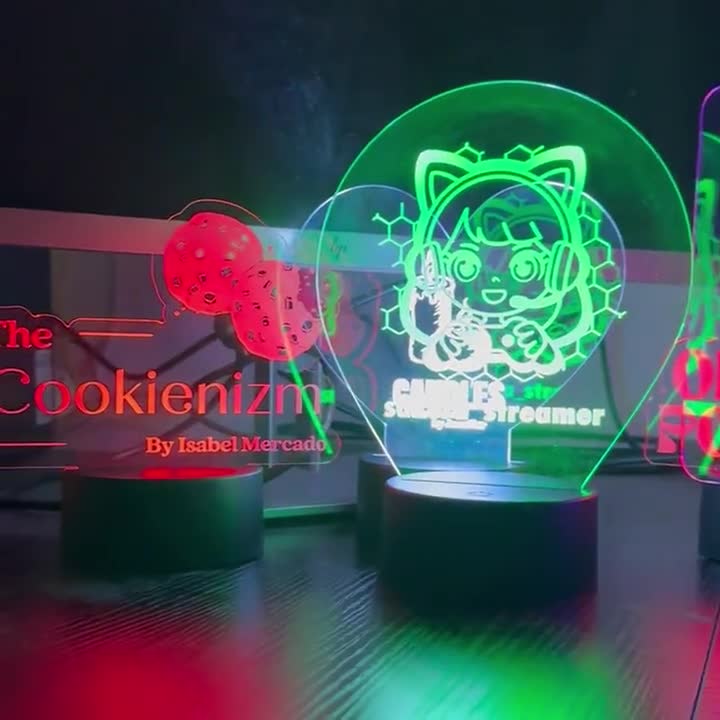 ☆ Custom Hanger LED Board　　　　　【数量限定】 Custom LED Logo Sign | Engraved Acrylic Plate, Color Changing - Etsy