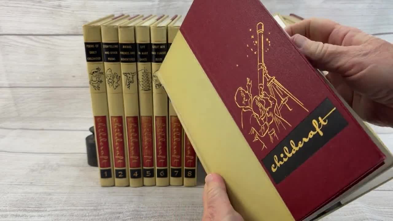 Vintage 1954 Childcraft Encyclopedia Volume 1-2, 4-14, Supplement