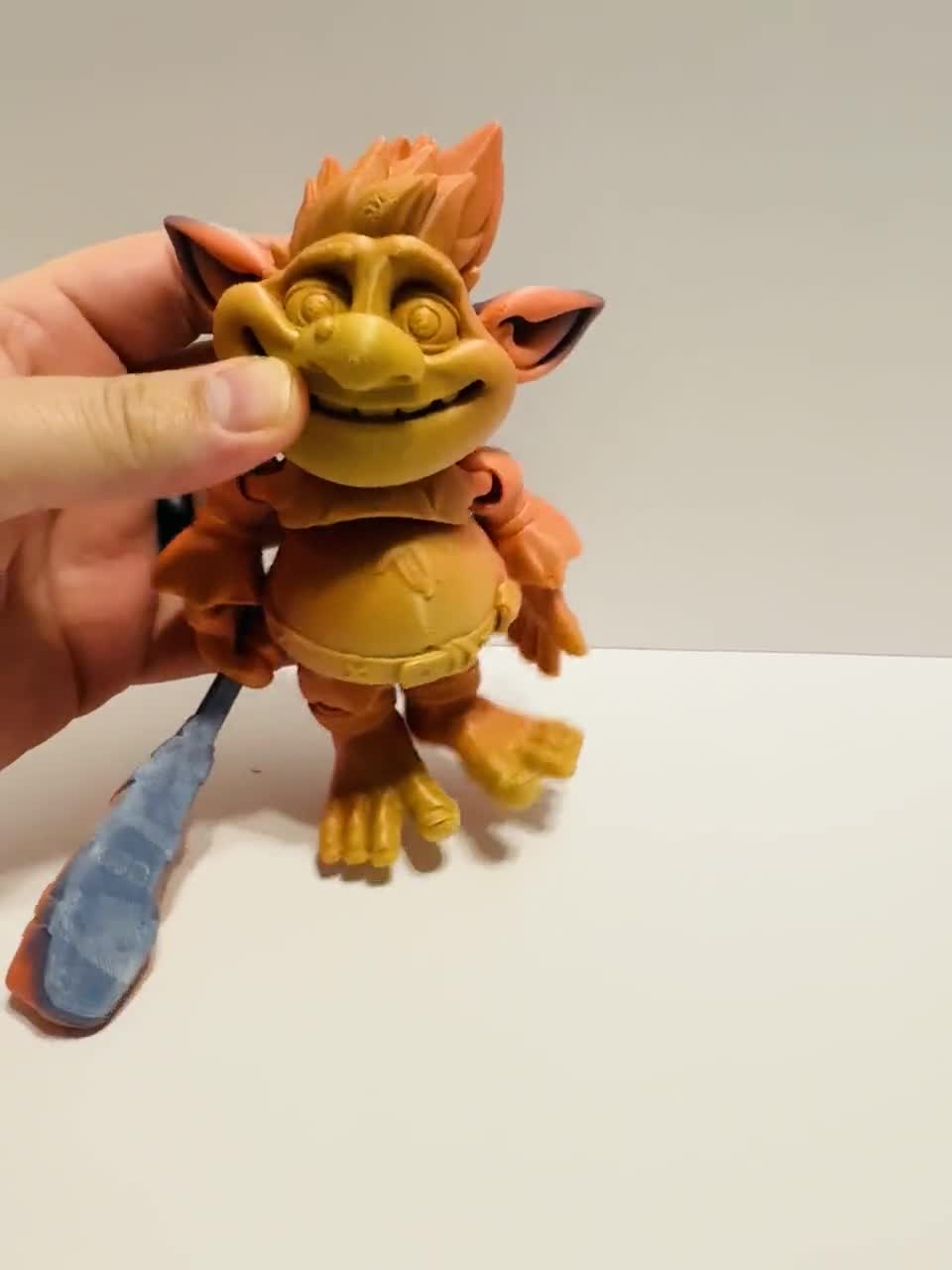 Flexi Factory Articulating Troll - 3D Printed Fantasy Figure - Etsy