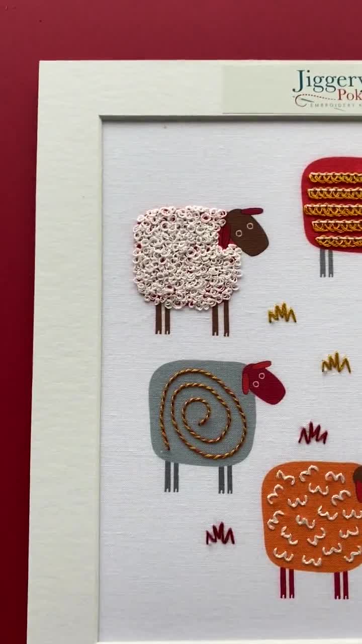 羊の刺繍パターン。羊のデザイン。 - Etsy 日本