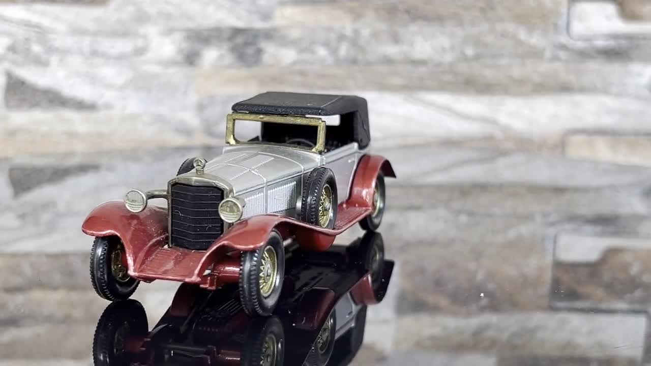 1928 メルセデスベンツ SS、ヴィンテージモデルカー、ダイキャストカー