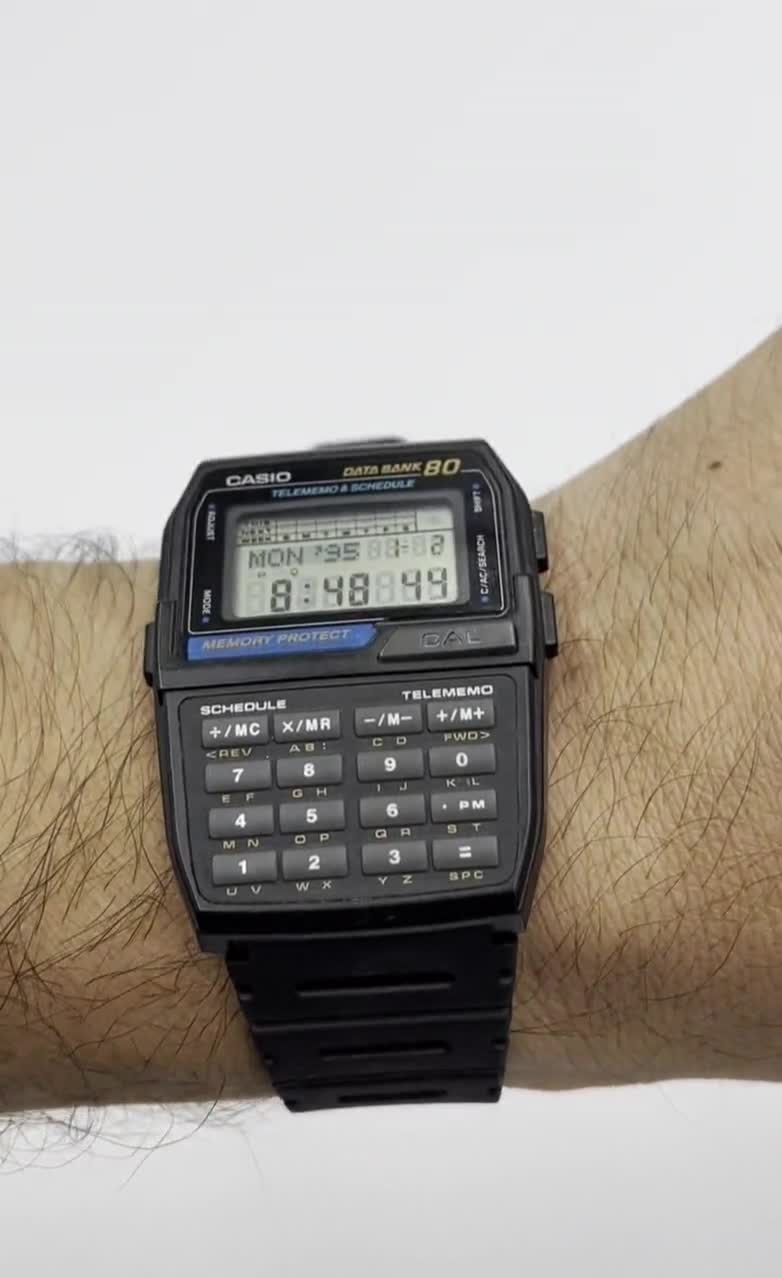 Nerd Watch CASIO DBC 80 Late 1990s Module 1486 Casio Data Bank