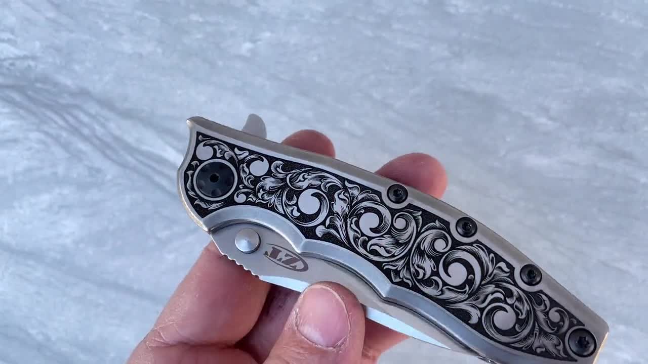 Zero Tolerance Hinderer 0562ti - Hand Drawn, Laser Engraved