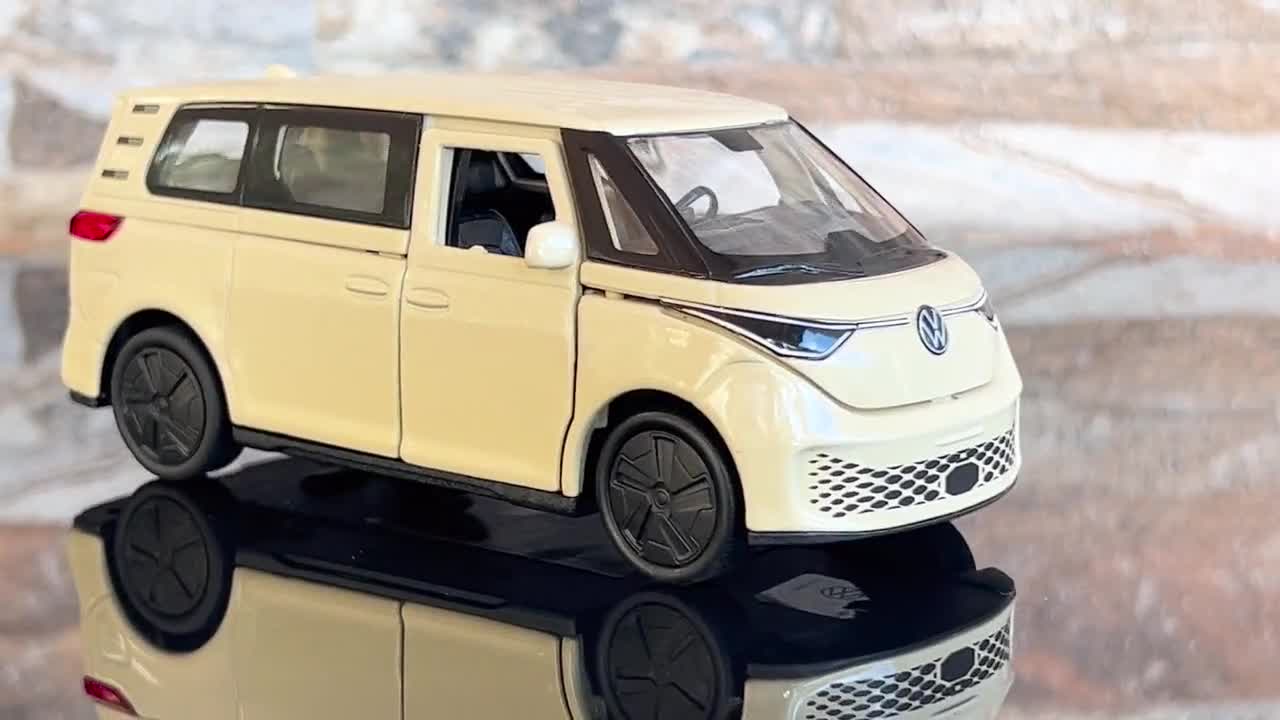 フォルクスワーゲン ID.Buzz、1/38スケールモデルカー、ダイキャスト