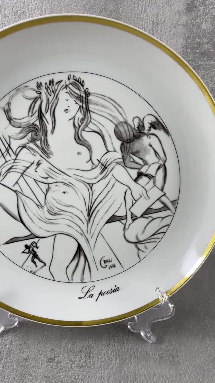 Salvador Dali 'la Poesia' Porcelain Plate, Bidasoa Spain, Limited