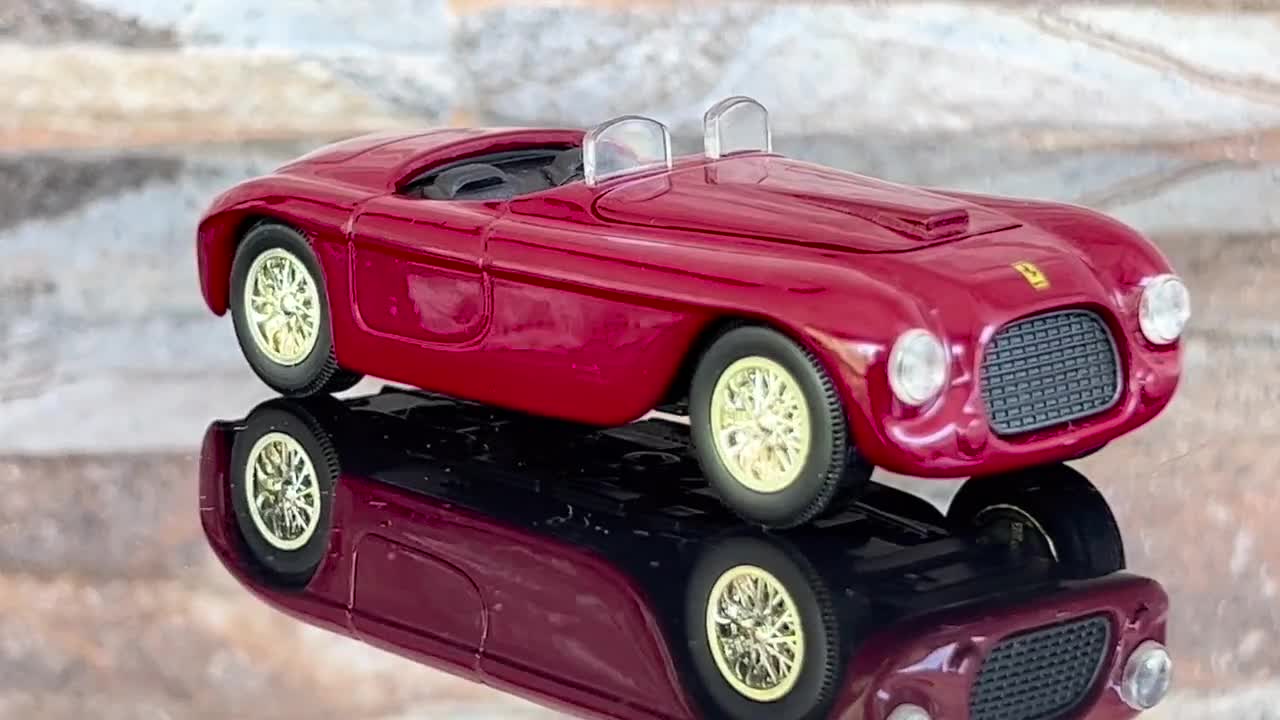 1948 Ferrari 166 MM , Vintage Car Model, Diecast Model Car, 1:38