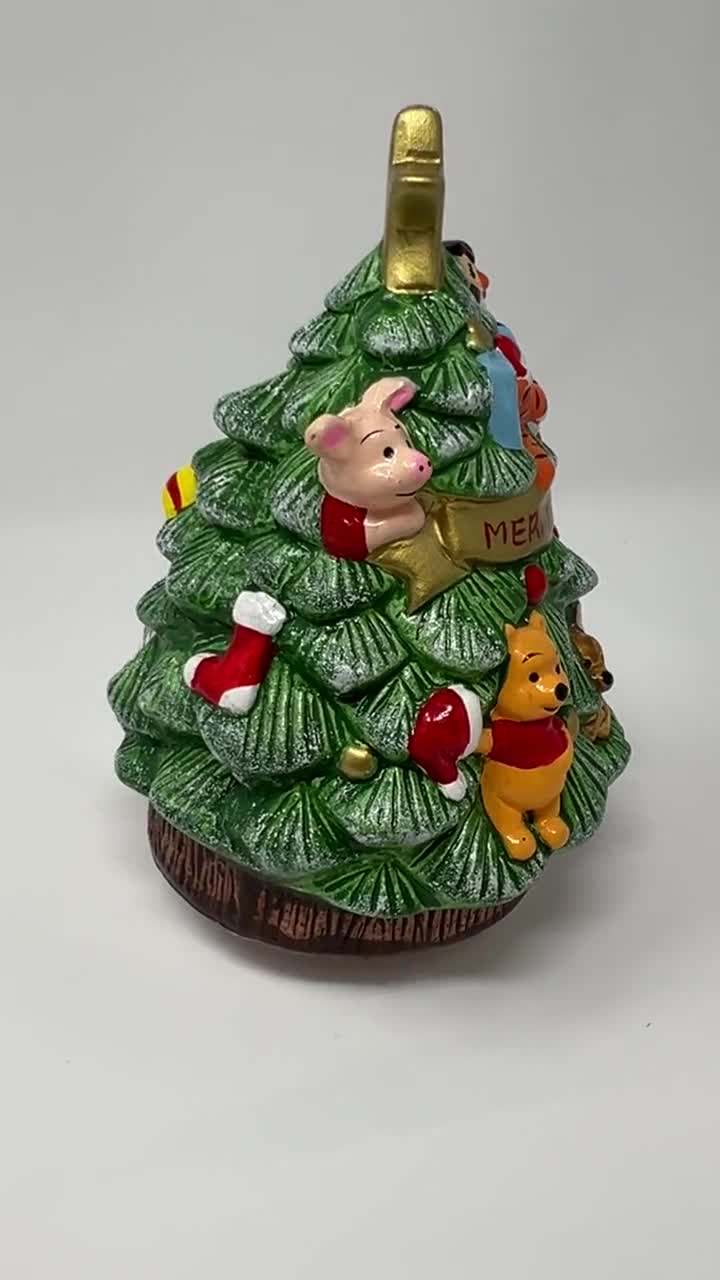 Vintage 70s Walt Disney Winnie the Pooh Ceramic Christmas Tree